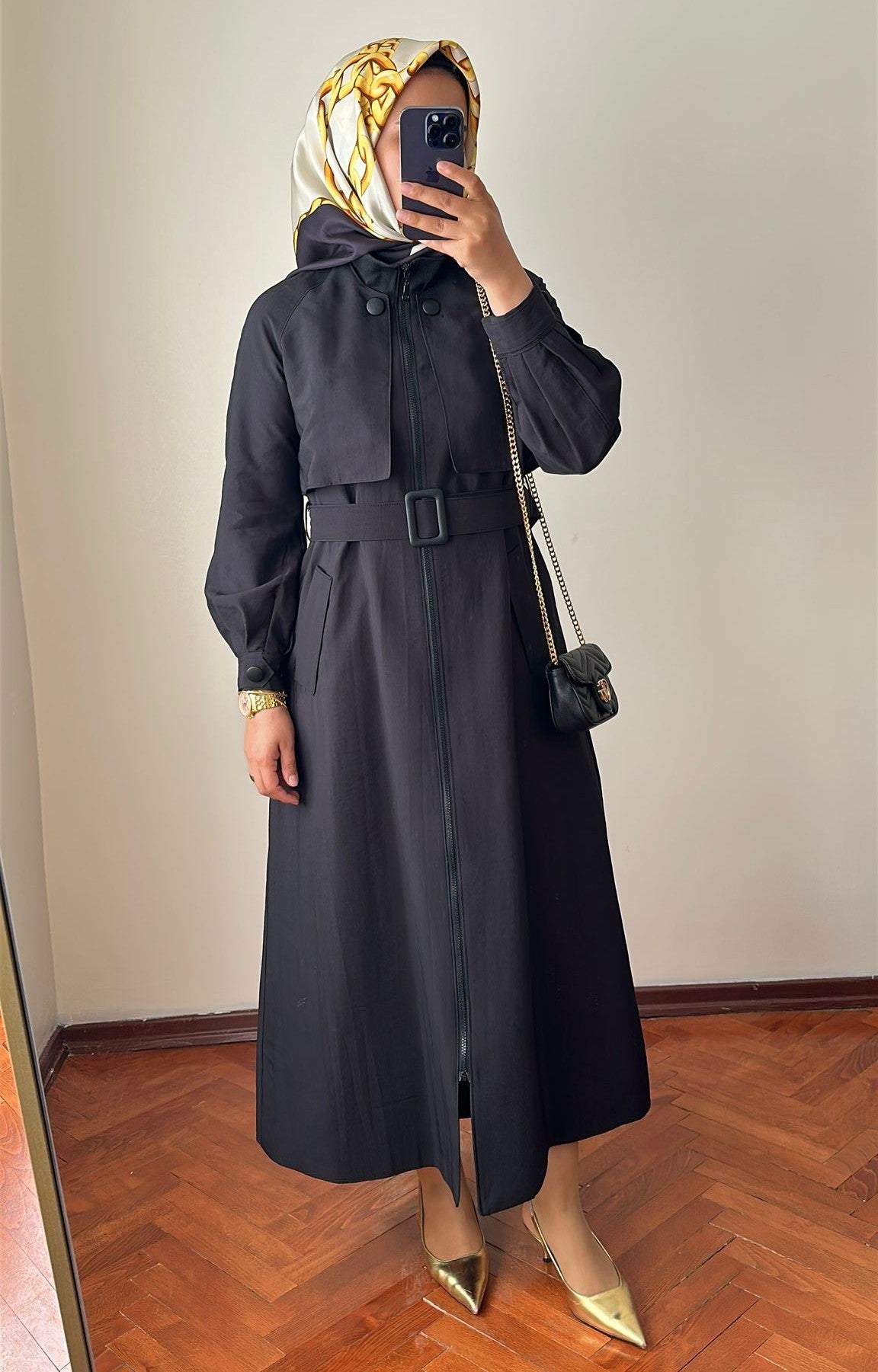 Yeni Sezon Trençkot 878 Siyah