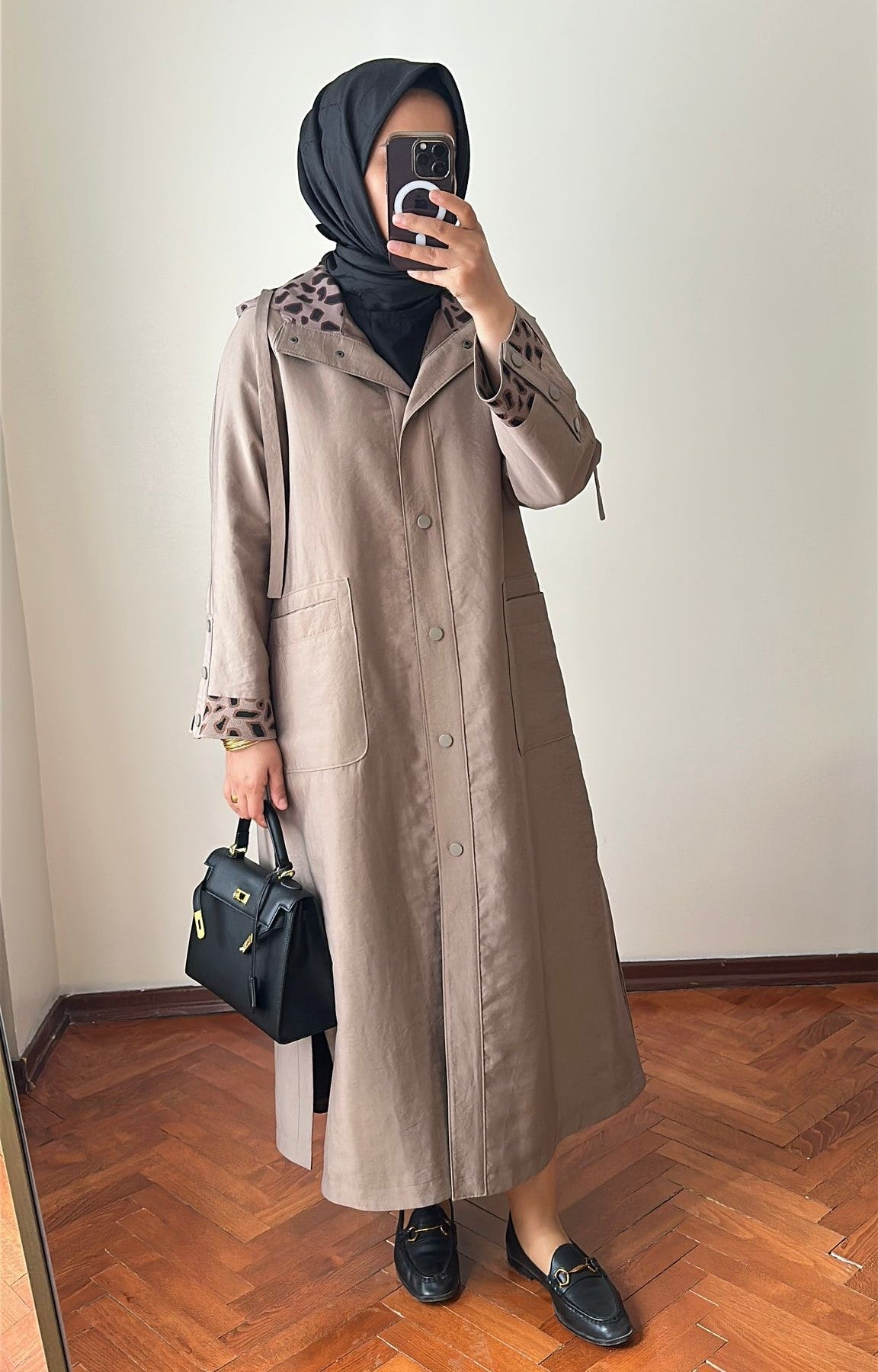 Yeni Sezon Rahat Trençkot Vizon