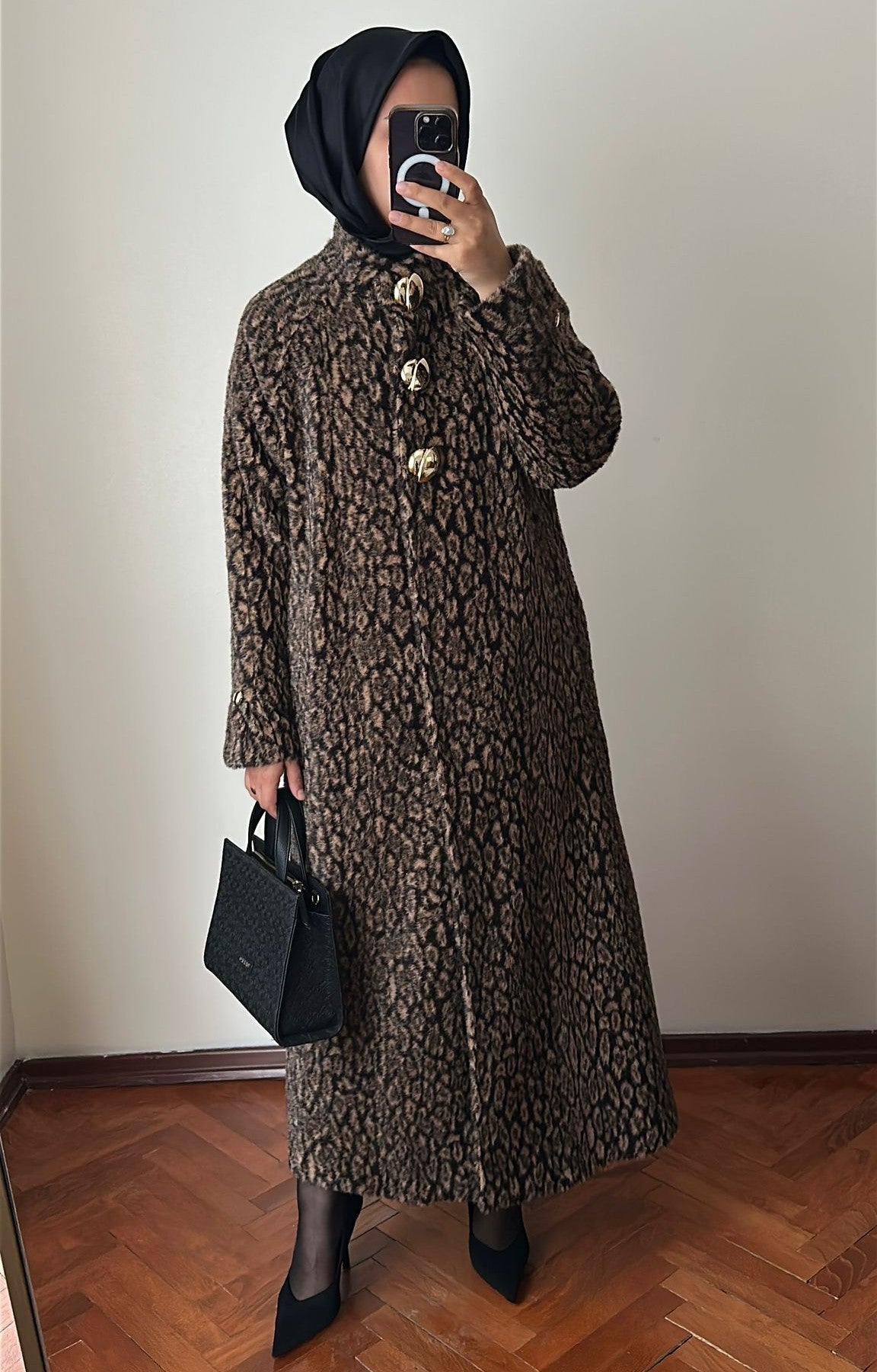 Leopar Desenli Angora Kaban