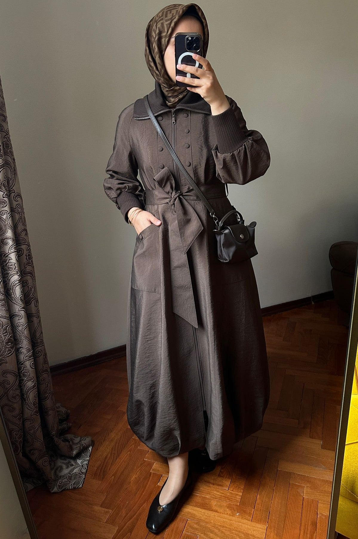 Yeni Sezon Trençkot 818 Kahverengi